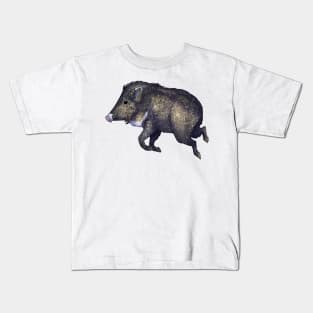 Cozy Collared Peccary Kids T-Shirt